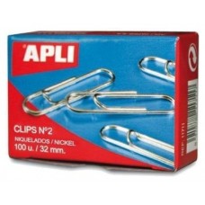 CLIPS APLI PLATEADO CAJA 10U